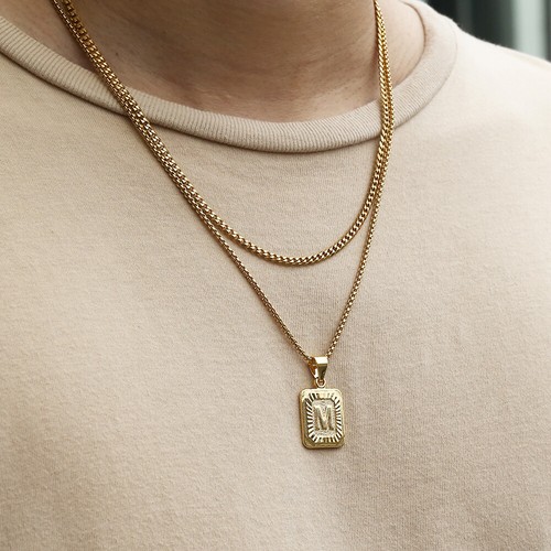 Mens gold plated - mens, stainless