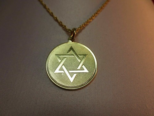 Gold plated large jewish - plated,